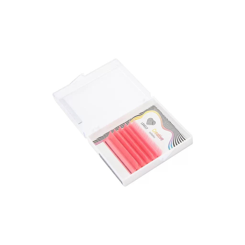 Eyelash extensions "Pink" - 6 lines Mix
