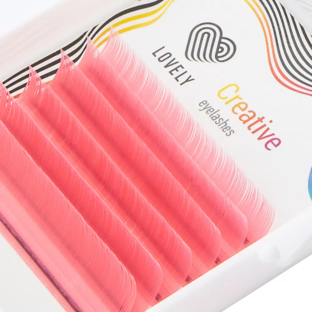 Eyelash extensions "Pink" - 6 lines Mix